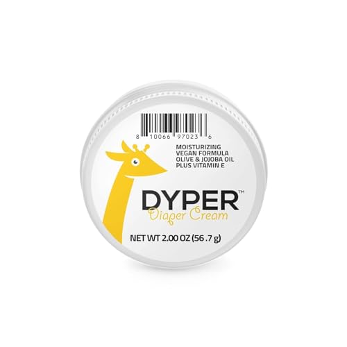 DYPER | All-Natural Vegan Diaper Cream | Olive Oil & Jojoba Oil | 2 FL OZ