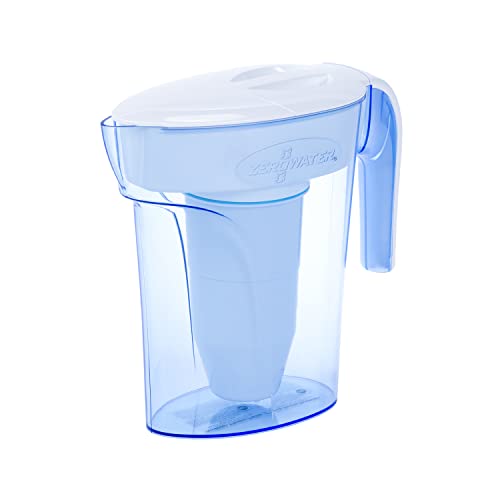 ZeroWater 7-Cup 5-Stage Water Filter Pitcher 0 TDS for Improved Tap Water Taste - IAPMO Certified to Reduce Lead, Chromium, and PFOA/PFOS