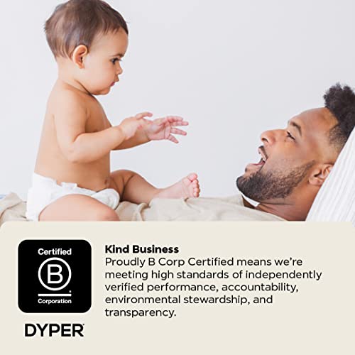 DYPER Unisex Baby Diapers Size 1 | Viscose from Bamboo | Hypoallergenic, Unscented, Plant-Based | 80 Count