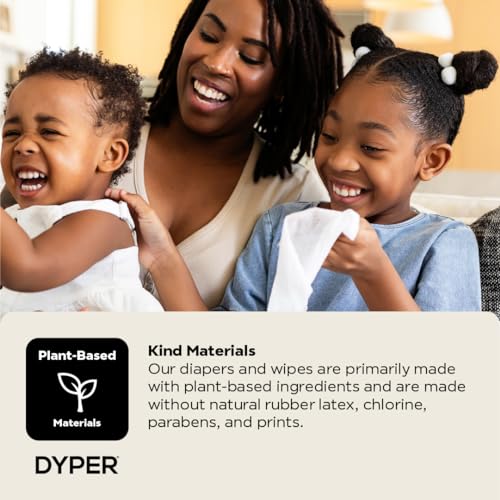 DYPER Baby Wipes | 99% Water Wipes | 100% Plant-Based | Hypoallergenic for Sensitive Skin | Fragrance Free | Plastic-Free | 12 Pack, 720 Wipes